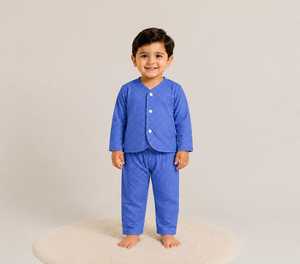 Conjunto de Pijama de Algodón para Bebé, Unisex, Color Sólido, Bonito Conjunto de Pijama - Product Image 1