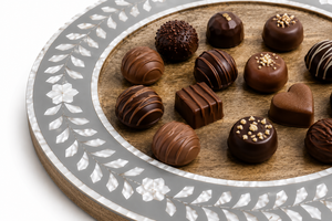 Luxury Handcrafted Wooden Resin Serving Tray with Elegant Artistic Finish for <b>Coffee</b> <b>Table</b> Dining Decor Kitchen Serving & Mode - Product Image 4