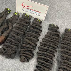 La mejor opción para cabello humano Remy negro con ondas profundas, cabello a granel para trenzas y extensiones. - Product Image 5