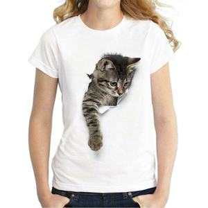 T-shirt décontracté d'été à manches courtes pour femme, coupe ajustée, grande taille, brodé, tie-dye, avec logo personnalisé et impression numérique par sublimation, OEM - Product Image 6