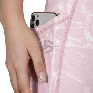 Pantalones Cortos de Yoga para Mujer, Ligeros, de Secado Rápido, Cintura Alta, Transpirables y Teñidos, Talla Adulto - Product Image 6