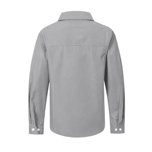 Camisa de Verano Ligera para Niños, con Cuello y Botones, Manga Larga, Uniforme Escolar, Camisa de Vestir para Jóvenes - Product Image 2