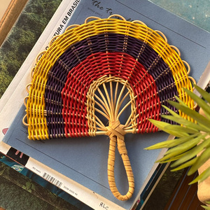 Luxurious wall decor rattan <b>hand</b> <b>fans</b> wholesale <b>fan</b>-shape art handheld <b>fan</b> for walls accessory - Product Image 6