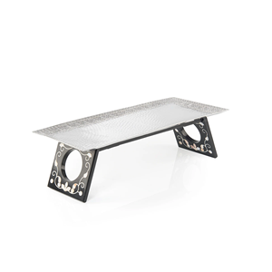 Plateau de service en aluminium de style traditionnel, fabriqué par un fabricant de confiance, pour une décoration de table classique alliant élégance et fonctionnalité. - Product Image 5