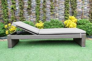 Tumbona de Mimbre para Exteriores DEVON, Tumbona Individual para Jardín - Product Image 2