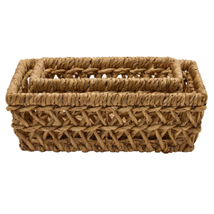 Wholesale Eco-Friendly Foldable Water Hyacinth <b>Storage</b> Basket, <b>Collapsible</b> Handwoven Natural Organizer Box Vietnam Supplier - Product Image 1