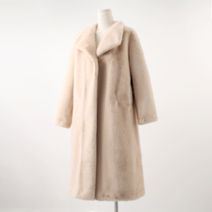 <b>Men's</b> <b>Long</b> <b>Black</b> Faux Fur <b>Coat</b> Turn Down Collar Fluffy Winter Overcoat - Product Image 2