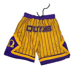 กางเกงขาสั้นผู้ชายพิมพ์ลายดิจิตอลแบบวินเทจผ้าฝ้ายพิมพ์ลายโอเมก้า พีซี ฟี ขายส่ง กางเกงขาสั้นทรงเรโทรตาข่ายสองชั้นกันลมลายเปลวไฟ - Product Image 1