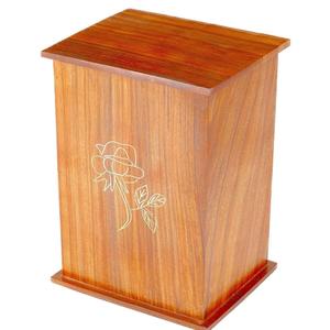 Handmade Wooden Pet Urn Cross Memorial <b>Casket</b> Brown Keepsake Urn <b>for</b> Dog Cat <b>Ashes</b> Home Remembrance - Product Image 3
