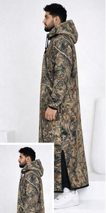 Caftan Musulman Islamique Traditionnel Camouflage Arbre Jubba Manches Longues Hiver Thawb Marocain Thobe Abaya Dubai pour Homme - Product Image 4
