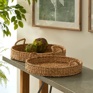 Minimal Design Eco-friendly Versatile Handwoven Seagrass <b>Serving</b> <b>Tray</b> From Vietnam - Product Image 2