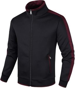 Ensemble de survêtement décontracté pour homme, veste et pantalon de sport à manches longues, fermeture éclair intégrale, pour la course à pied et le jogging - Product Image 2
