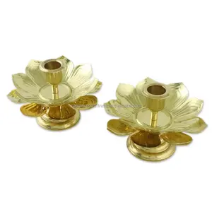 เชิงเทียนโลหะทำด้วยมือสุดหรูพร้อมไม้ไผ่ตกแต่งโต๊ะงานแต่งงานสำหรับคริสต์มาสอินเดีย - Product Image 3