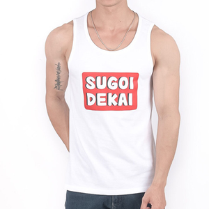 Solid Color Breathable Tank Top Custom <b>Logo</b> Ribbed Vests Knitted Fitness Gym Stringer Singlet for Men training workout session - Product Image 4