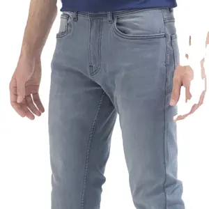 Высококачественные классические винтажные Промытые джинсы брюки синего цвета быстросохнущие дышащие мужские прямые джинсовые брюки для мужчин оптом