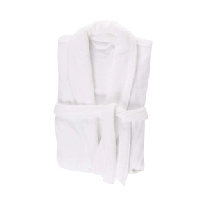 Peignoir en tissu éponge confortable, 100% coton à fibres longues, respirant, peignoirs classiques pour femmes et hommes adultes - Product Image 3