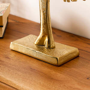 Golden Aluminium Tree Sculpture <b>Decorative</b> Tree of Life Metal Figurine Artistic Tabletop Showpiece for Living Room Office <b>Shelf</b> - Product Image 3