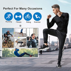 Chemise de compression respirante à manches longues pour homme, logo personnalisé, tissu anti-humidité, vêtements de sport pour la salle de sport et les séances de fitness - Product Image 5