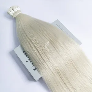 Rubio 12,0 cabello crudo del sudeste asiático cabello humano teje paquetes de gran cantidad en stock listo para enviar