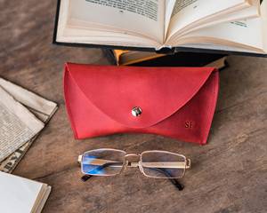 Soft Genuine Leather Glasses Cover Luxury Cowhide Spectacles Pouch Slim Handmade Travel <b>Sunglasses</b> Case Bag LGC-0166 - Product Image 1