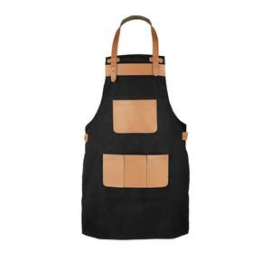 Delantal de Cuero de la Mejor Calidad al por Mayor, Delantal de Cuero Sintético Impermeable con Bolsillos, Delantal de Cocina Resistente, Delantal de Barbero, Delantal de Cuero - Product Image 6