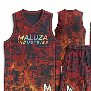 Tenue de basketball personnalisée pas chère, sublimée, impression numérique de haute qualité, ensemble maillot d'équipe, ne se décolore pas, vêtements de sport athlétiques - Product Image 4