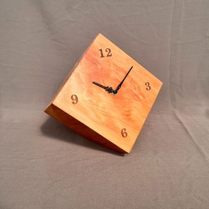 Horloge de bureau en bois délicat, forme géométrique, mouvement à quartz, affichage à aiguilles, silencieuse, sans tic-tac, design moderne décoratif - Product Image 3