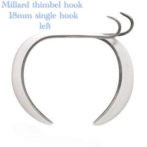Retractor de precisión Millard Thimble de 18 mm con un solo gancho izquierdo, instrumento de cirugía plástica facial y cosmética, de acero duradero de alta calidad - Product Image 1
