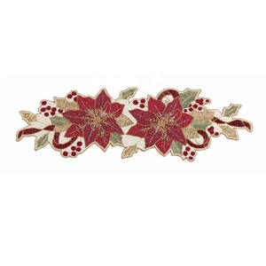 Corredor de cuentas de vidrio con patrón de pavo real para mesa de buffet y mesa de comedor, acento moderno para el hogar para sala de estar, estilo de hadas elegante - Product Image 4