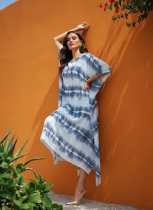 High Quality Designer Rayon Solid Daily Casual <b>Kaftan</b> for Women Sweetheart Neck 3/4 Sleeve <b>Summer</b> Regular Fit Washable - Product Image 4