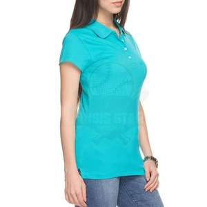 Women's Turquoise for <b>Shirt</b> Short Sleeve Solid Color Breathable Knitted 100% Cotton Casual Front Logo Digital Printing High - Product Image 3