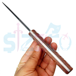 Cuchillo de Caza de Hoja Fija de Acero D2 con Recubrimiento en Polvo Hecho a Mano Personalizado OEM, Cuchillo EDC para Acampar al Aire Libre con Funda de Cuero, Regalo - Product Image 4