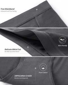 กางเกงชั้นในบิกินี่เอวต่ำสำหรับผู้หญิง เนื้อผ้านุ่มเนียน ยืดหยุ่นได้ดี เป็นมิตรต่อสิ่งแวดล้อม สวมใส่สบาย ปกปิดเต็มที่ เหมาะสำหรับใช้ในชีวิตประจำวัน - Product Image 5