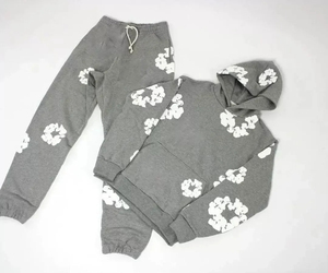 Ensemble de survêtement d'hiver pour homme en noir, 2 pièces, sweat-shirt à capuche, pantalon de jogging, coupe régulière, 100% coton molletonné, coupe-vent, respirant - Product Image 3