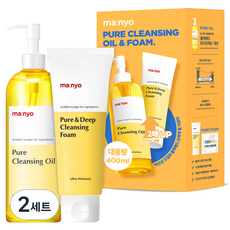 Set Sconto Manyo Factory: Olio Detergente Puro 400ml e Schiuma Detergente Profonda 200ml, Ingredienti Senza Parabeni - Product Image 1