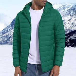 OEM Unisex Vintage Lightweight Hooded Puffer <b>Jacket</b> <b>Packable</b> Quilted Winter Hiking Travel Camping 100% Cotton Factory - Product Image 3