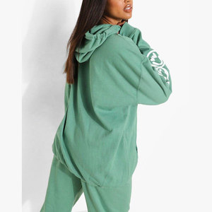 Service OEM/ODM – Survêtement décontracté sur mesure pour femme, 100 % coton, vêtements de sport, survêtements amples - Product Image 2