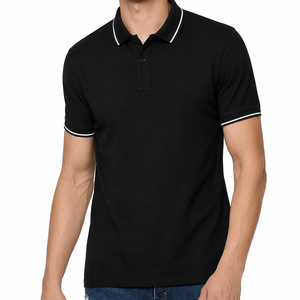 เสื้อโปโลผู้ชายรุ่นใหม่ปี 2026 – ผ้าถักจากฝ้าย 100% แห้งเร็ว แขนสั้น สีพื้นพรีเมียม โลโก้สั่งทำได้ สไตล์ลำลอง - Product Image 4