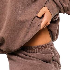 Women High Quality Cotton Tracksuit <b>Oversized</b> Custom Sweatsuit Heavyweight Blank Customized <b>Sweatpants</b> and Hoodie Sets 2026 - Product Image 2