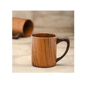 Chope à bière en bois écologique, artisanale classique avec poignée pour usage domestique, artisanat en bois - Product Image 1