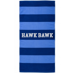 Toalla de Playa Personalizada de Algodón Suave a Rayas, Toalla Rectangular Azul Moderna para Piscina, Toalla de Baño de Verano Lista para Personalizar - Product Image 1