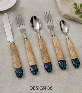 ชุดช้อนส้อมสแตนเลสดีไซน์พรีเมียมพร้อมด้ามเรซิ่น ชุดช้อนส้อมเรซิ่น ชุดช้อนส้อมเหล็ก ชุดช้อนส้อมเรซิ่น ราคาดีที่สุด - Product Image 3