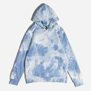 เสื้อฮู้ดดี้ผู้ชายแขนยาวลายมัดย้อม ผ้าฝ้าย 100% ผ้าฟลีซสำหรับฤดูหนาว ปรับแต่งได้ ระบายอากาศดี กำลังเป็นที่นิยม - Product Image 2