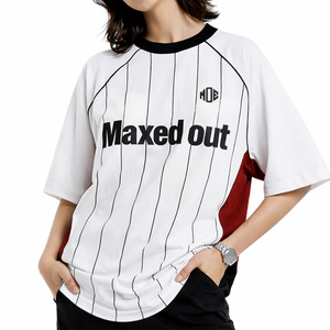 Jersey Unisex Estilo Fútbol Americano con Rayas Blancas, Prenda Deportiva Oversize, Logotipo Personalizado, Pedido al por Mayor, Fabricación OEM, Hecho en EE. UU. - Product Image 1