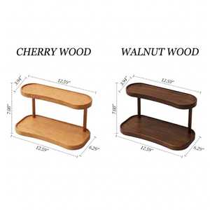 Estante de Almacenamiento de Madera de Alta Calidad de Dos Niveles, Tipo Minimalista para Organización de Escritorio, Soporte Multifuncional con Estante - Product Image 2