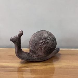 Figura decorativa de caracol de metal, estatua de animal vintage, decoración de mesa para el hogar y el jardín - Product Image 1