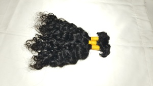 100% Unprocessed Raw Virgin Indian Bulk Human Hair Bundle Curly Product Human Hair Cuticle Aligned Human Hair Bundles <b>Extensions</b> - Product Image 4