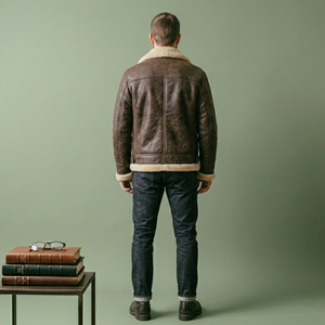 Veste en cuir véritable pour homme de qualité supérieure pour l'automne et l'hiver, style streetwear, teinture unie, avec service OEM, veste pour homme - Product Image 2
