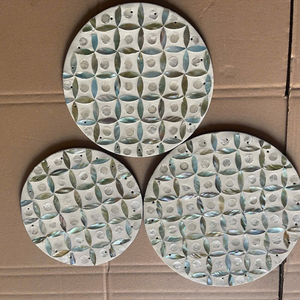 Sustainable Vietnam Mother Of Pearl Inlay Rattan Tray For Professional Catering Events And Boutique Hotel Service - Product Image 5