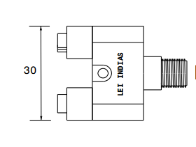 Répartiteur en Y avec 1xM12 mâle à 5 broches (Code A) vers 2xM12 femelle à 5 broches (Code A), contact en cuivre, indice de protection IP68, 4A 60V - Product Image 3